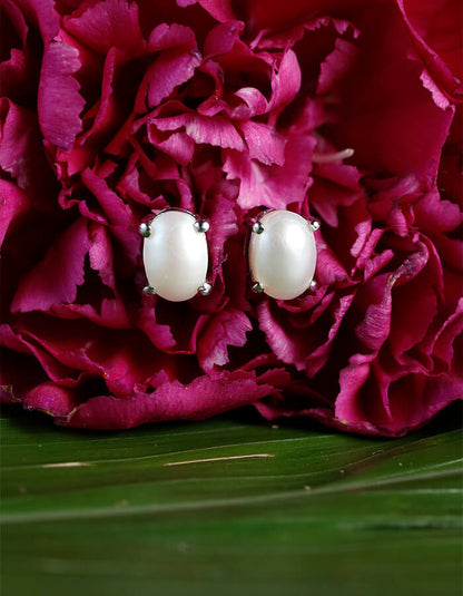 PEARL EARRINGS 92.5 SILVER