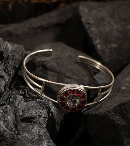 INDRAKSHI (RED) BRACELET 92.5 SILVER