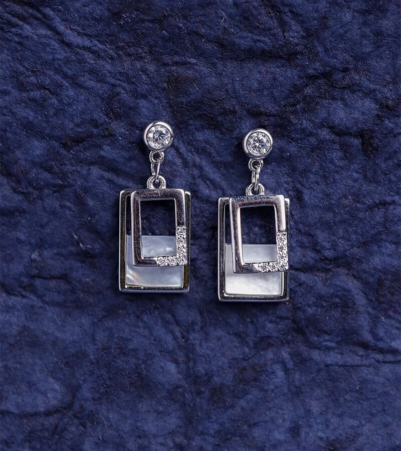 DOUBLE THE FUN EARRING  92.5 SILVER