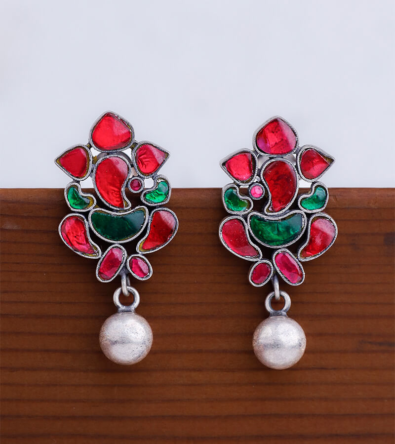 VINAYAK EARRING 92.5 SILVER