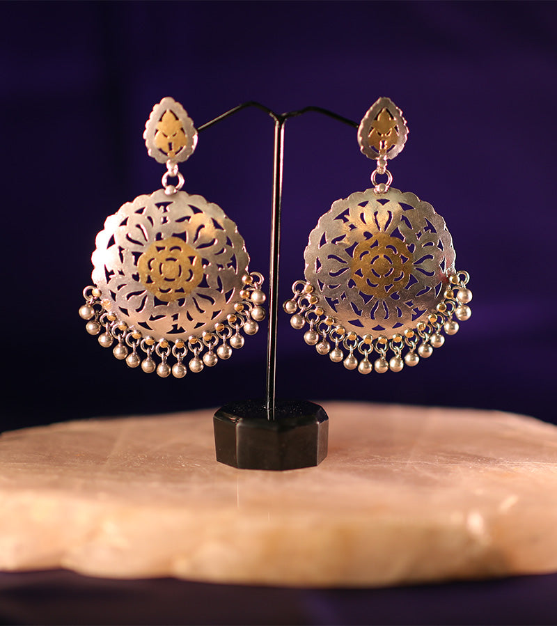 KHOOBSURAT (BIG) EARRING 92.5 SILVER