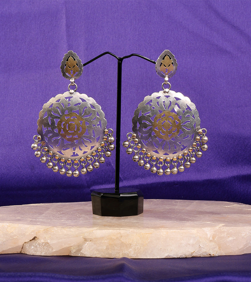 KHOOBSURAT (BIG) EARRING 92.5 SILVER