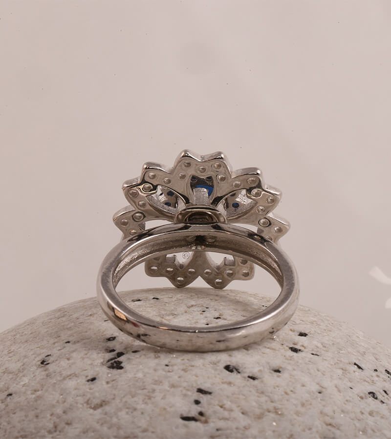 REVOLVING RING (FLOWER) 92.5 SILVER